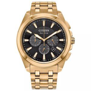 Citizen Men 's Classic Eco Chronograph Eco-Drive Gold Watch 41 MM CA4512-50E